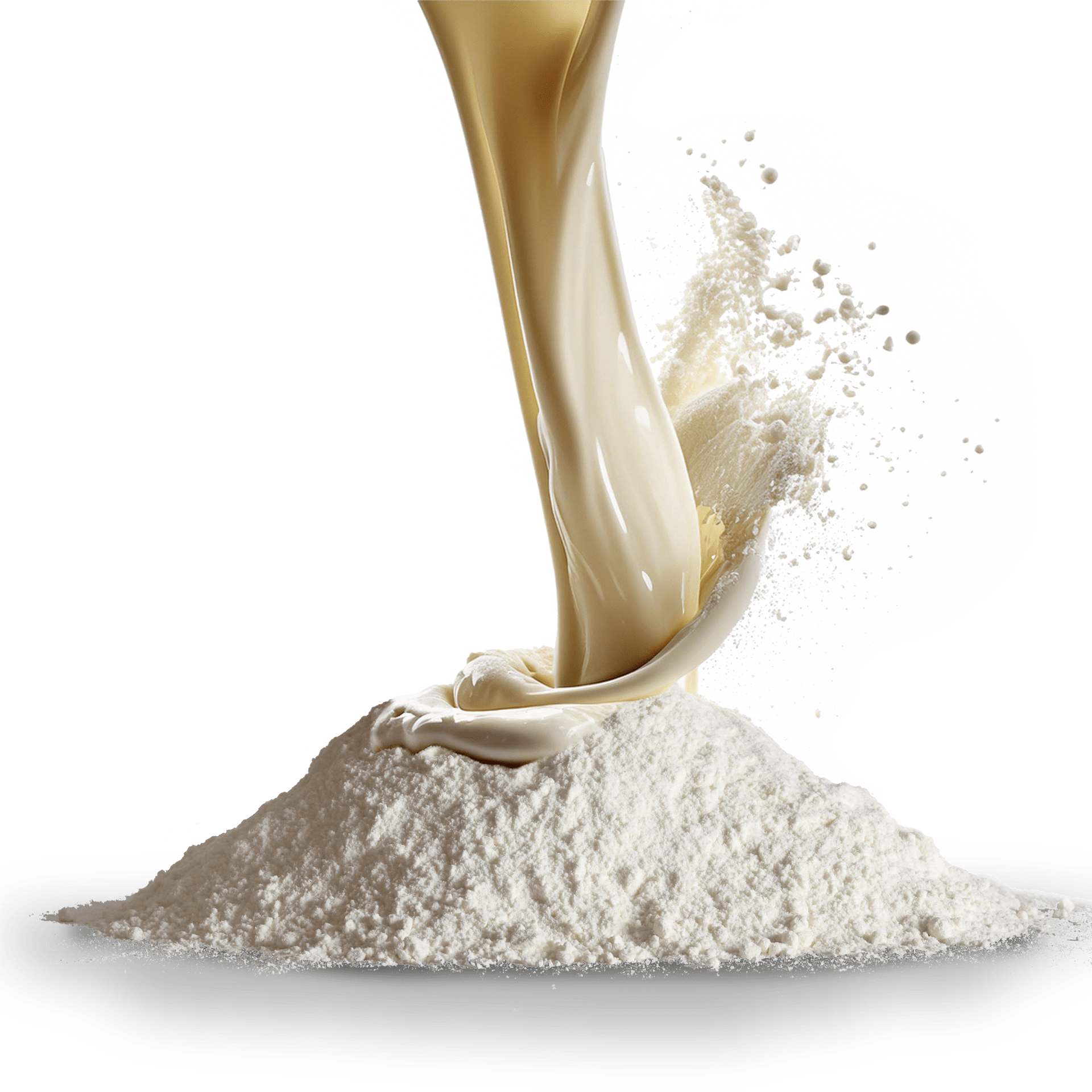 Glass jar with sourdough starter next to a pile of flour – the basis for Böcker organic and gluten-free sourdough specialties